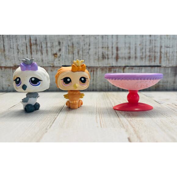 Littlest Pet Shop LPS Vintage Brown Baby Owls EUC - Picture 2 of 3